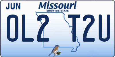 MO license plate OL2T2U