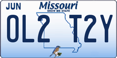 MO license plate OL2T2Y