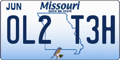 MO license plate OL2T3H