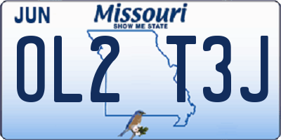 MO license plate OL2T3J