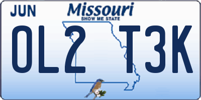 MO license plate OL2T3K