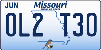 MO license plate OL2T3O