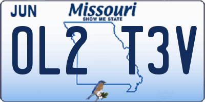 MO license plate OL2T3V
