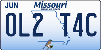 MO license plate OL2T4C