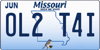 MO license plate OL2T4I