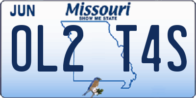 MO license plate OL2T4S