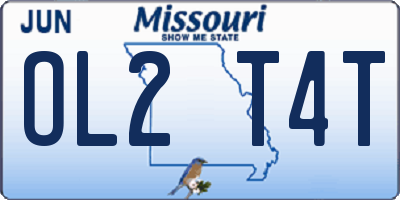 MO license plate OL2T4T