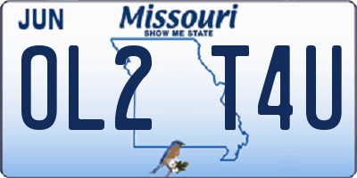 MO license plate OL2T4U
