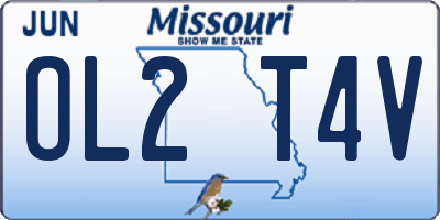 MO license plate OL2T4V