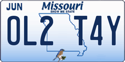 MO license plate OL2T4Y