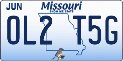 MO license plate OL2T5G