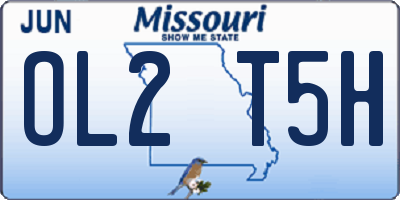 MO license plate OL2T5H