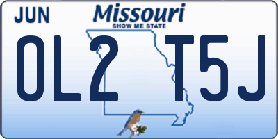 MO license plate OL2T5J