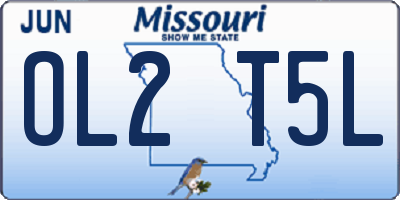 MO license plate OL2T5L