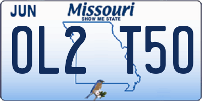 MO license plate OL2T5O