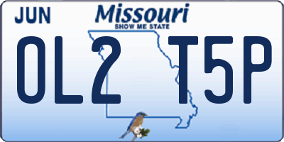 MO license plate OL2T5P