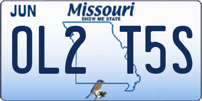 MO license plate OL2T5S