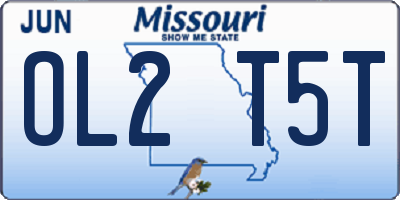 MO license plate OL2T5T