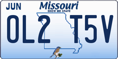 MO license plate OL2T5V