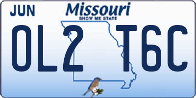 MO license plate OL2T6C