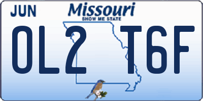 MO license plate OL2T6F