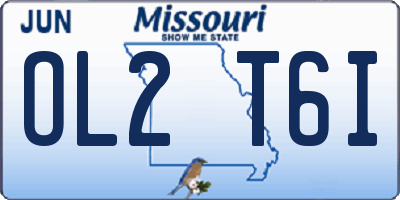 MO license plate OL2T6I
