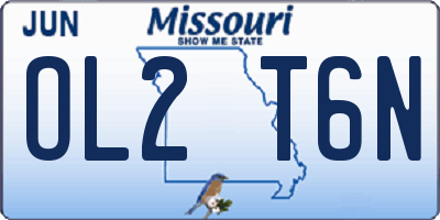 MO license plate OL2T6N