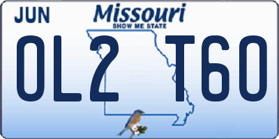 MO license plate OL2T6O