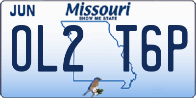 MO license plate OL2T6P