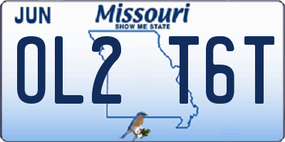 MO license plate OL2T6T