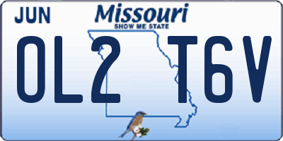 MO license plate OL2T6V