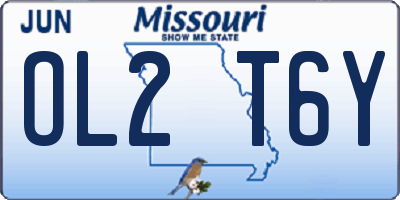 MO license plate OL2T6Y