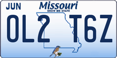 MO license plate OL2T6Z