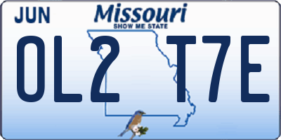 MO license plate OL2T7E