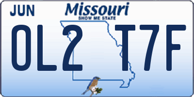MO license plate OL2T7F