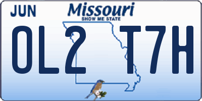 MO license plate OL2T7H