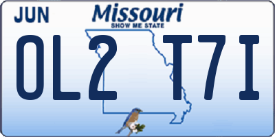 MO license plate OL2T7I