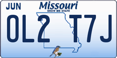MO license plate OL2T7J