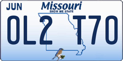 MO license plate OL2T7O