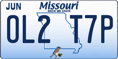MO license plate OL2T7P