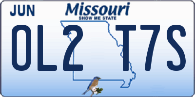 MO license plate OL2T7S