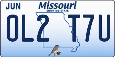 MO license plate OL2T7U