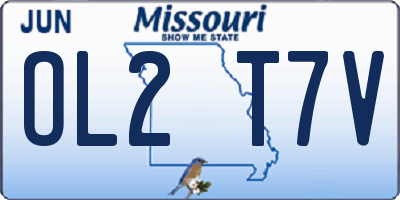 MO license plate OL2T7V