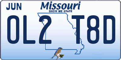 MO license plate OL2T8D