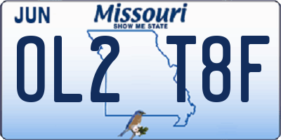 MO license plate OL2T8F