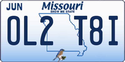 MO license plate OL2T8I