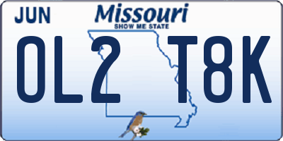 MO license plate OL2T8K