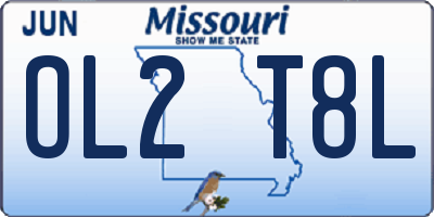 MO license plate OL2T8L