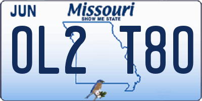 MO license plate OL2T8O