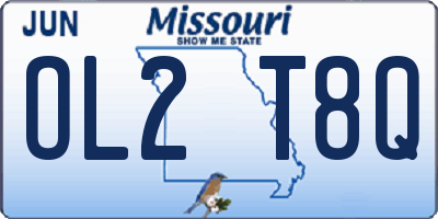 MO license plate OL2T8Q